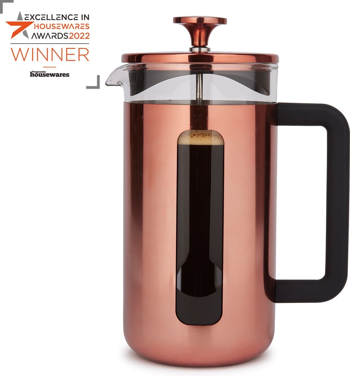 La Cafetière Cafetiere Pisa RVS / Copper - 1 liter / 7 kops — afbeelding 1