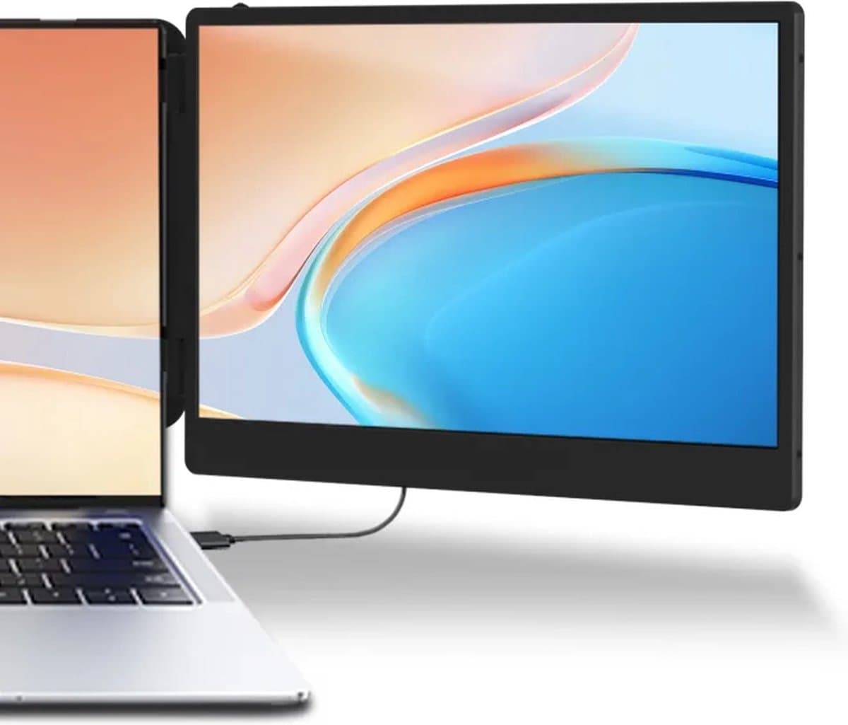 Alpha Pro Dual Portable Monitor 14 Inch Full HD USB-C - Inclusief Draagtas - Plug en Play - Draagbare monitor - Draagbaar scherm - USB Monitor — afbeelding 1