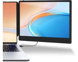 Alpha Pro Dual Portable Monitor 14 Inch Full HD USB-C - Inclusief Draagtas - Plug en Play - Draagbare monitor - Draagbaar scherm - USB Monitor