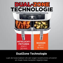 Ninja Foodi AF400EUWH Limited Edition Dubbele Airfryer XXL - Twee Kookvakken - 9.5 Liter - 2470 Watt - Dual Zone Technologie — thumbnail 6