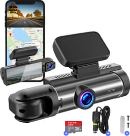 Fleau Tech Dashcam Voor Auto 2 in 1 met APP & WIFI - 2025 Model - Voor en Achter Camera - G-Sensor - Full HD - 170° Groothoeklens - Loop Recording - Micro SD-kaart 32 GB — thumbnail 1
