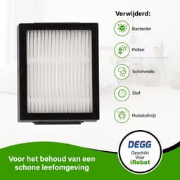 DEGG® - Filters geschikt voor iRobot Roomba i7/i7+, i8/i8+, i1, i3/i3+, i4/i4+, i5/i5+, i6/i6+, e5, e6, e7 - Hepa filters - geschikt voor iRobot onderdelen - DUBBEL JAARPAKKET - 12 STUK(S) — thumbnail 4