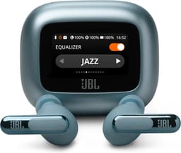 JBL Live Beam 3 - Draadloze Noise Cancelling Oordopjes - Oortjes Draadloos - Bluetooth - Stick Design - Smart Charging Case met Display - 48 uur batterij - Blauw — thumbnail 5
