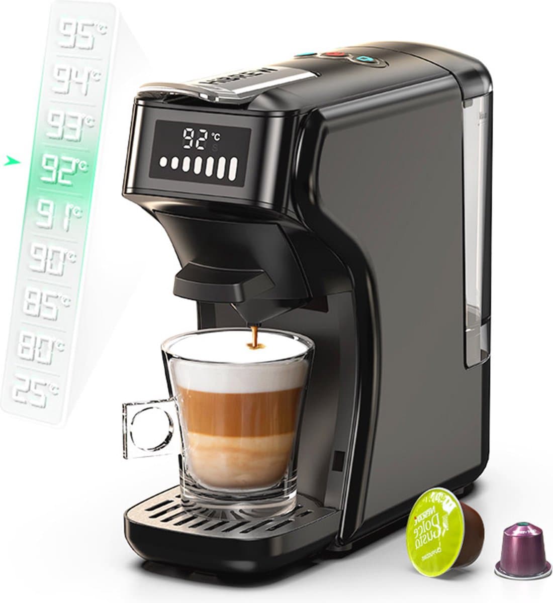 Hibrew Capsule Koffiemachine 5-In-1 Voor Koffiecapsules H1B-Zwart — afbeelding 1