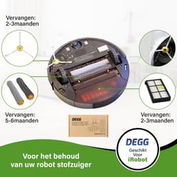 DEGG® - Onderhoudsset XL - Geschikt voor iRobot Roomba 800/900 Serie - Geschikt voor iRobot Roomba Onderdelen - 4x Roller, 6x Hepa-filter, 4x Spinner (zijborstel) - MEGAPAKKET — thumbnail 3