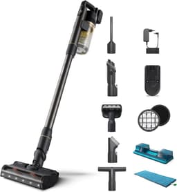 Philips Steelstofzuiger met Dweilfunctie XC7057/01 - Zuigmond met LED verlichting - Draadloos - Zonder Zak - Handstofzuigerfunctie - Alle Vloertypen - Lichtgewicht — thumbnail 2