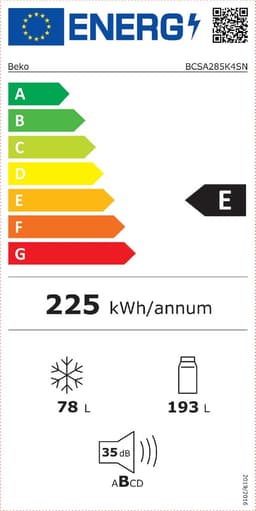 Beko BCSA285K4SN - Inbouw koel-vriescombinatie - 271 liter - Sleepdeur - Wit — thumbnail 8