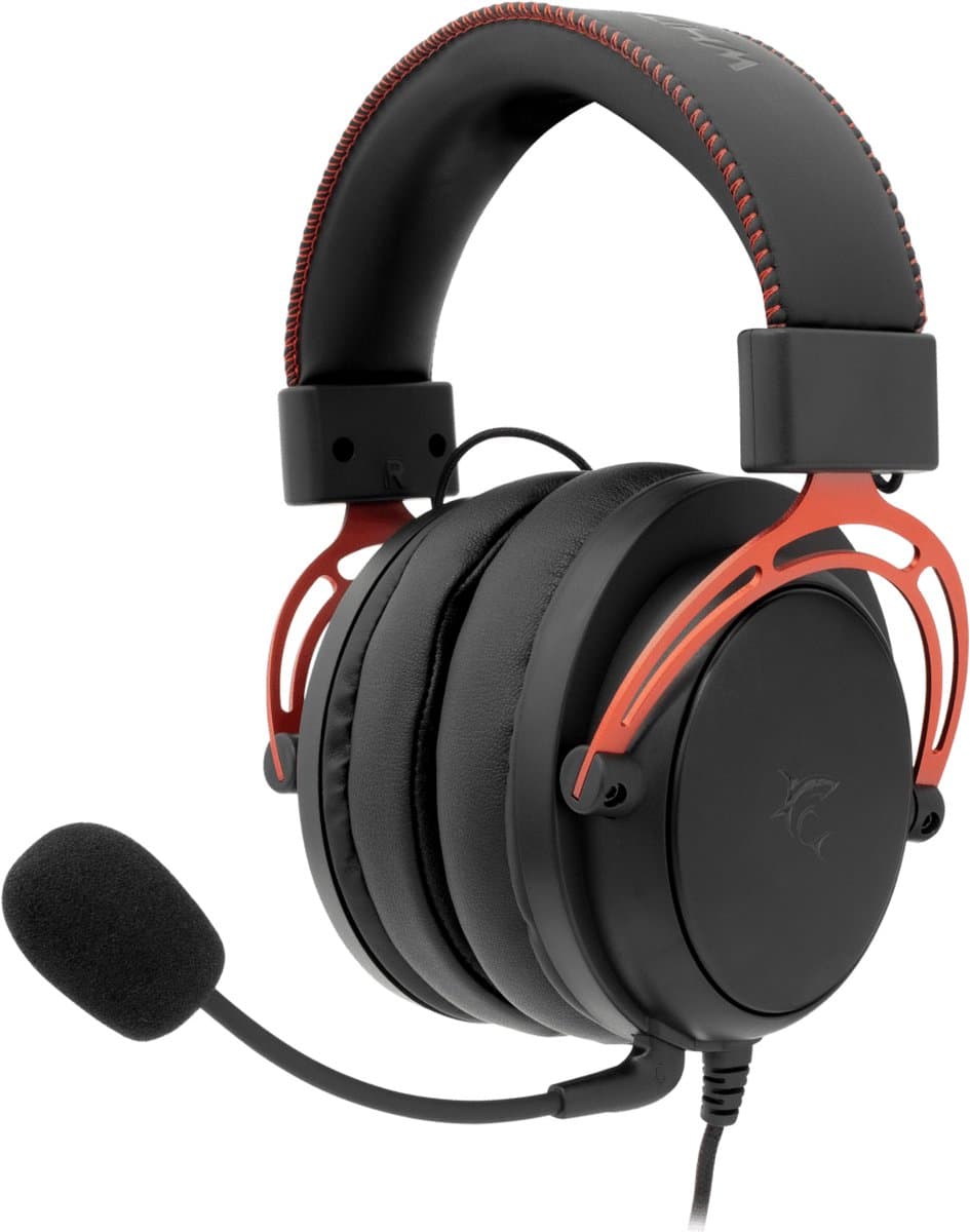 White Shark - GORILLA Zwart/ Rood - Gaming Headset — afbeelding 1