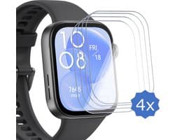 4x Geschikt voor Huawei Watch Fit 3 - Screenprotector - Beschermglas Folie