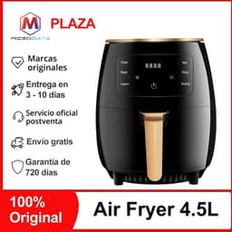 Luchtfriteuse - airfryer - smart touch - 4,5 liter - 1400w - zwart - — thumbnail 2