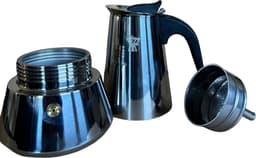 Pezzetti espressomaker - koffiemaker - 6 kops - roestvrijstaal - inductie - gas - elektrisch - percolator- moka pot — thumbnail 3
