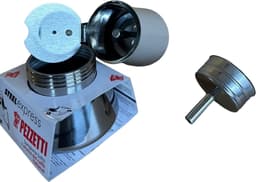 Pezzetti - Italiaanse espressomaker - koffiemaker - 4 kops - roestvrijstaal - inductie - gas - elektrisch - percolator - moka pot - grijs — thumbnail 3