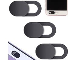 Webcam Cover - Privacy schuifje - Bedek Webcam - Geschikt voor Laptop, Tablet & Telefoon - Zwart - 3 stuks