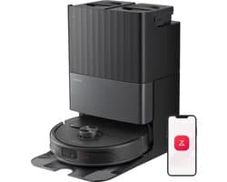 Roborock Qrevo Master zwart robotstofzuiger en dweil, 10.000 Pa, automatisch legen, wassen, drogen, basisreiniging en automatisch bijvullen, 3D-mapping