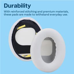 MMOBIEL Vervangende Oorkussens Geschikt voor Bose QuietComfort Ultra Wireless Noise Cancelling Hoofdtelefoons – Memory Foam en Protein PU Koptelefoon Oorkussens - Noise Isolation Earpads – Wit — thumbnail 3