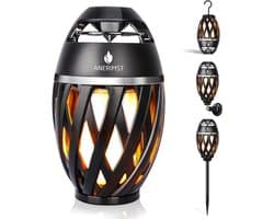 LED Bluetooth Luidspreker - Tafellamp Box - Incl. Ophanghaken & Stang - Ophangbaar Draagbaar - Waterdicht IP65 - USB 3600mAh Accu - Draadloos - Camping Strand Zwembad - Outdoor Speaker - Surround Sound - Luidsprekers - Sfeerverlichting - Rode Vlammen