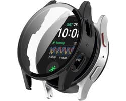 Strap-it Hard case hoesje met screen protector van glas - geschikt voor de Samsung Galaxy Watch 7 - 40mm (zwart)