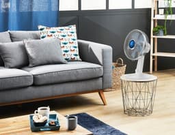 Turbo Silence Extreme+ Tafelventilator, 4 snelheden, 30 cm, stille nachtpositie, automatische trilling, instelbare oriëntatie, Turbo Boost, meerkleurig — thumbnail 3