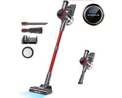 SteeFly® Steelstofzuiger Ysora S3 - Krachtig & zakloos - Draadloos en wendbaar - Lichtgewicht design - Kleur: rood - 0,6L