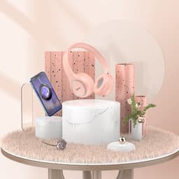 Hoco W41 draadloze on-ear koptelefoon - Roze — thumbnail 3