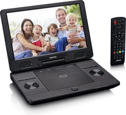 Lenco Draagbare DVD Speler BRP-1150BK - 11.5 inch scherm - Draaibaar - Oplaadbare Accu en 12V stroomkabel - Zwart — thumbnail 1