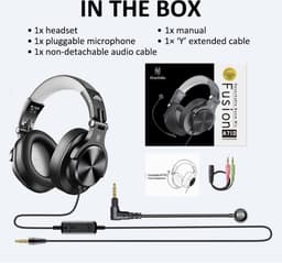 OneOdio A71-D - koptelefoon met microfoon - Over-ear koptelefoon met micro - stereo -  modern - comfortabel - dj set - kop telefoon - professionele koptelefoon - muziek studio - dj Headphones - Gameheadset - Game - audiocall - videoconferentie — thumbnail 8