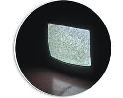 KuijsFotoprint - Schilderij - Televisie Zonder Beeld - Zwart En Grijs - 20 X 20 Cm