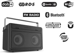 PerfectPro bouwradio Audisse, WiFi internet, DAB+ en Bluetooth, AUX en USB-ingang, inclusief lader en Lithium-Akku, IP65 - AB1 — thumbnail 1