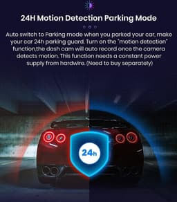 DrPhone Dashcam D07-B - 4K Ultra HD Dashcam – Parkeermonitor – Lens: SONY IMX 307 - G-Sensor Kijkhoek van 170 ° - Dashboard Camera met Nachtzicht – Wifi + Applicatie + 64 Micro SD — thumbnail 4