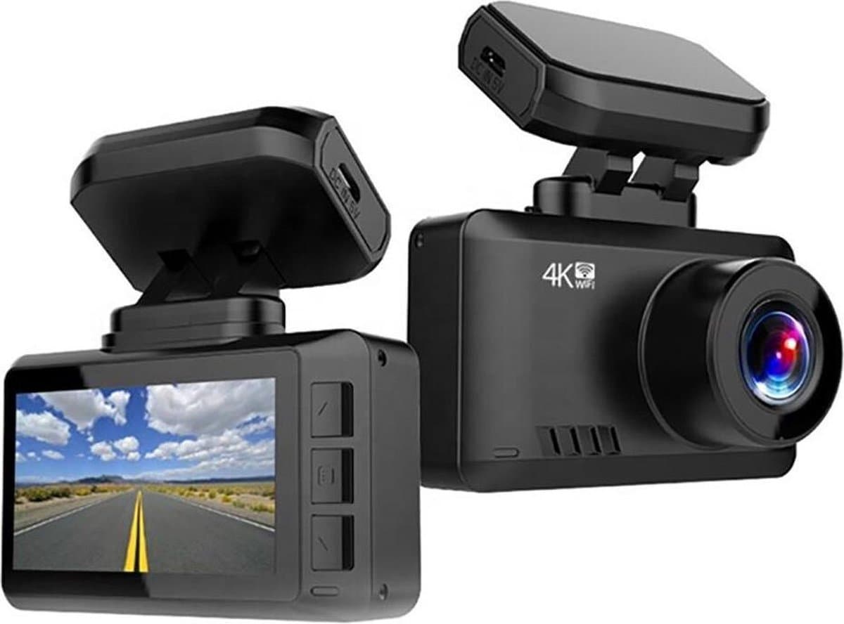 DrPhone Dashcam D07-B - 4K Ultra HD Dashcam – Parkeermonitor – Lens: SONY IMX 307 - G-Sensor Kijkhoek van 170 ° - Dashboard Camera met Nachtzicht – Wifi + Applicatie + 64 Micro SD — afbeelding 1