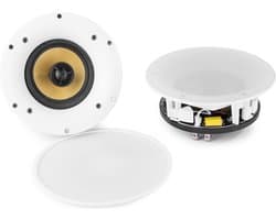 WiFi en Bluetooth speakerset - Power Dynamics WCS65 plafond inbouw luidsprekerset - 120W
