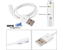 GPSHorlogeKids© - GPS horloge kind oplaadkabel - smartwatch kinderen laadkabel - magnetic charge 4G (2-pins)