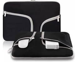 Laptophoes 13 tot 14 inch - Zwart - Laptoptas Dames / Heren - Waterafstotend - Tas Voor Laptop 13,3 Inch - Hoes met Ritssluiting