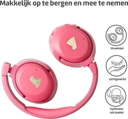 POGS - The Turtle - Draadloze over-ear koptelefoon met Noise Cancelling - Bluetooth - Veilige volumebegrenzing - Duurzaam - Gratis app voor extra functies - rRoze — thumbnail 3