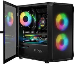 Logic Portos Argb Mini Toren Geval Zwart — thumbnail 3