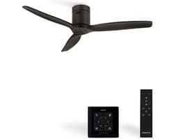 CREATE - Plafondventilator 40W silent Ø132 cm - Controller voor wandmontage - afstandsbediening - Zwart - WIND CALM — afbeelding 1