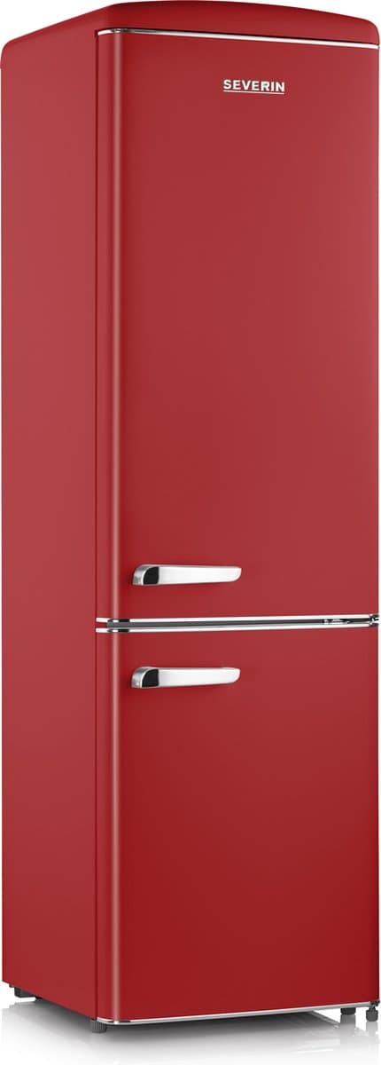 Severin RKG 8917 Retro Koel-Vriescombinatie – 244 Liter – LED – Retro Design - Rood — afbeelding 1