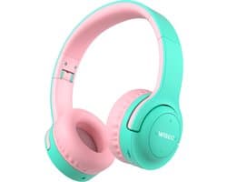WiseQ HERO Kinderkoptelefoon – Koptelefoon Kids Meisje – Draadloze Bluetooth Hoofdtelefoon met 13dB Demping – 38u Bluetooth – Roze - Unicorn/Bubblegum