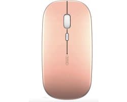 Wireless Mouse,Inphic Slim Rechargeable Mouse Silent Click 2.4G Wireless Mice 1600DPI Mini Optical Portable Travel Cordless Mouse with USB Receiver for PC Laptop Computer Mac MacBook, Metal Color