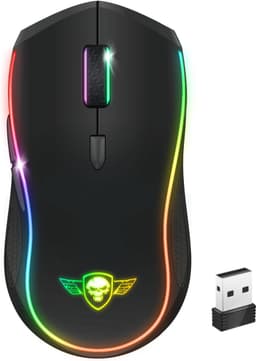 Spirit of Gamer Draadloze Muis – Muis – Gaming Muis – 4200 DPI – RGB – Batterij Voor 50 Uur – Zwart — thumbnail 1