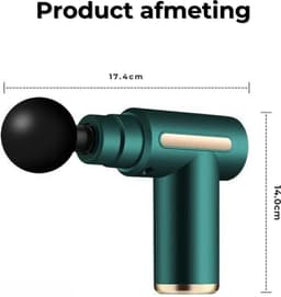 Handmassageapparaat - massage gun - massage apparaat - Mini-massageapparaat - Zakmassageapparaat - Groen - ABS — thumbnail 2