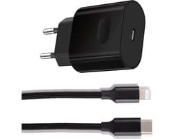 GaN USB C Adapter + USB C naar 8 Pin Kabel - 30W - 2 Meter - Snellader - Geschikt voor iPhone 14, iPad 2021 en ouder - USB C Oplader - Adapter USB C - USB C Lader