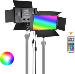 LuminexPro U600 RGB LED Studiolamp 40W – 3200K-5600K – Dimbaar – CRI 95+ – Met Statief 2 m – Afstandsbediening – Fotografie & Video Verlichting — thumbnail 1