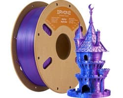 Eryone - Duo Silk - Purple + Blue - PLA Filament - 1 Kg 1,75mm - Voor 3D-printer & 3D-pen