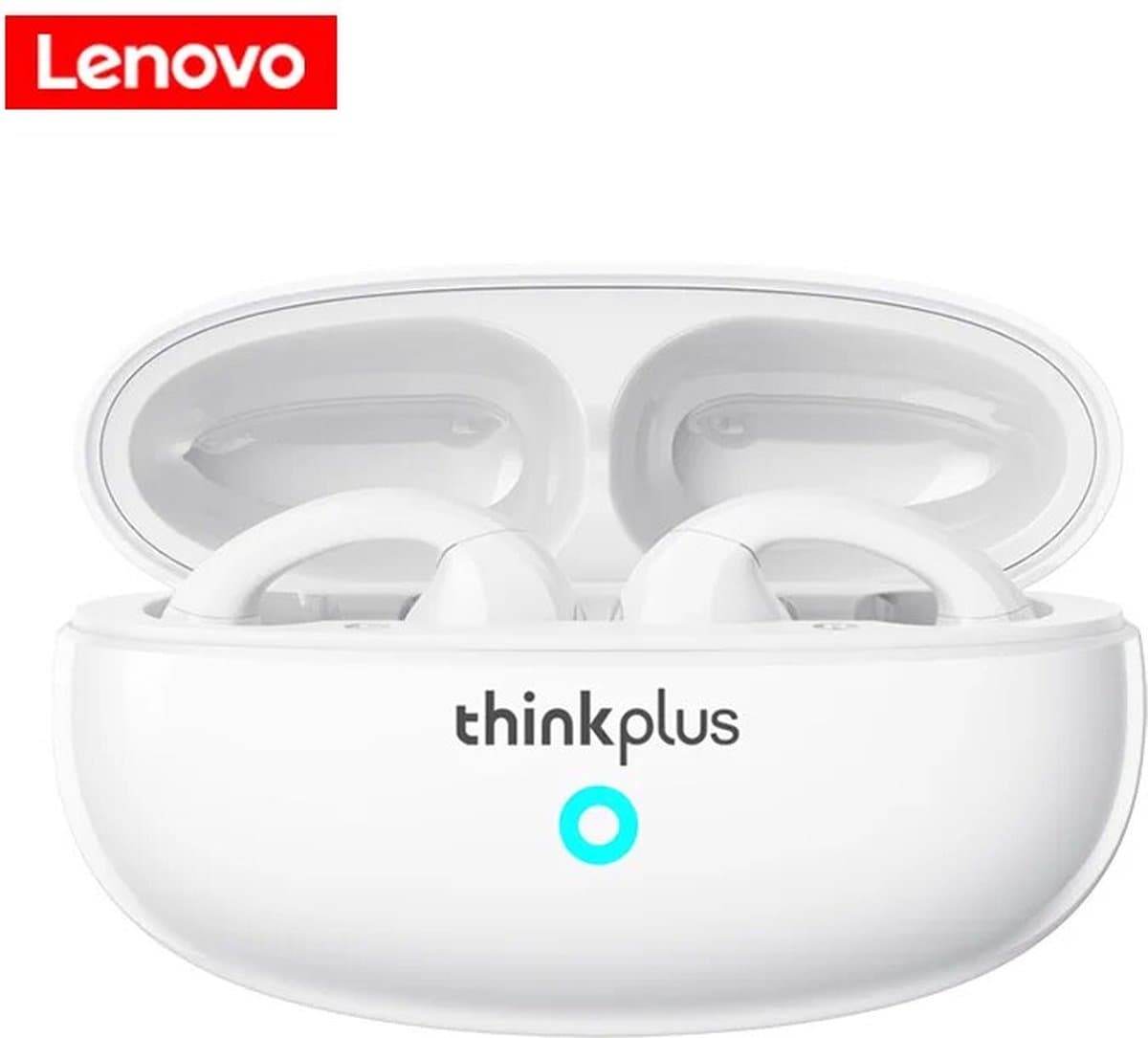 Lenovo - XT83 II - Bluetooth 5.3 - Draadloze oordopjes - Ergonomisch - Noise-cancelling - Waterbestendig - Sport - Gamen - Reizen - Wit — afbeelding 1