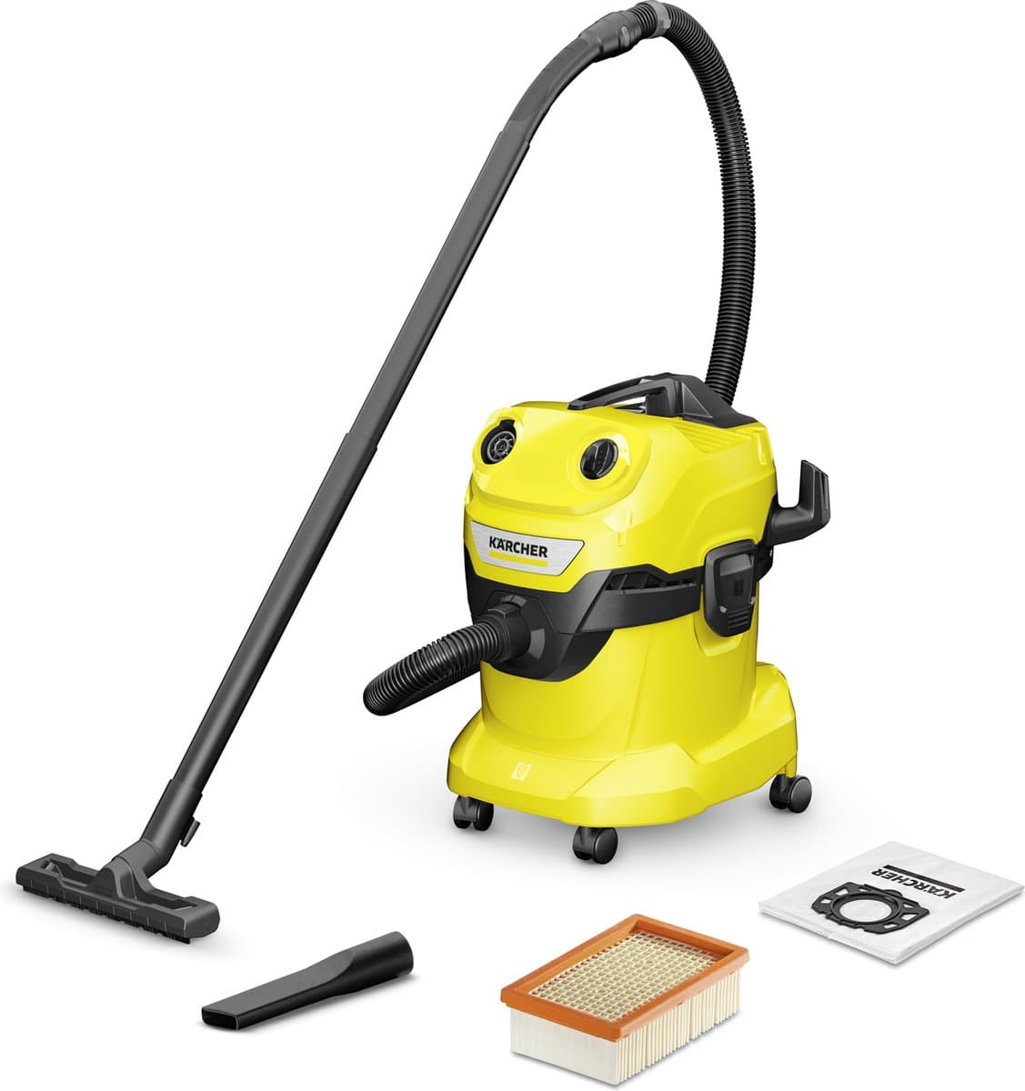 Kärcher WD 4 V-20/5/22 Nat- en Droogzuiger - 1000 W - 20 liter - Vlakfilter — afbeelding 1