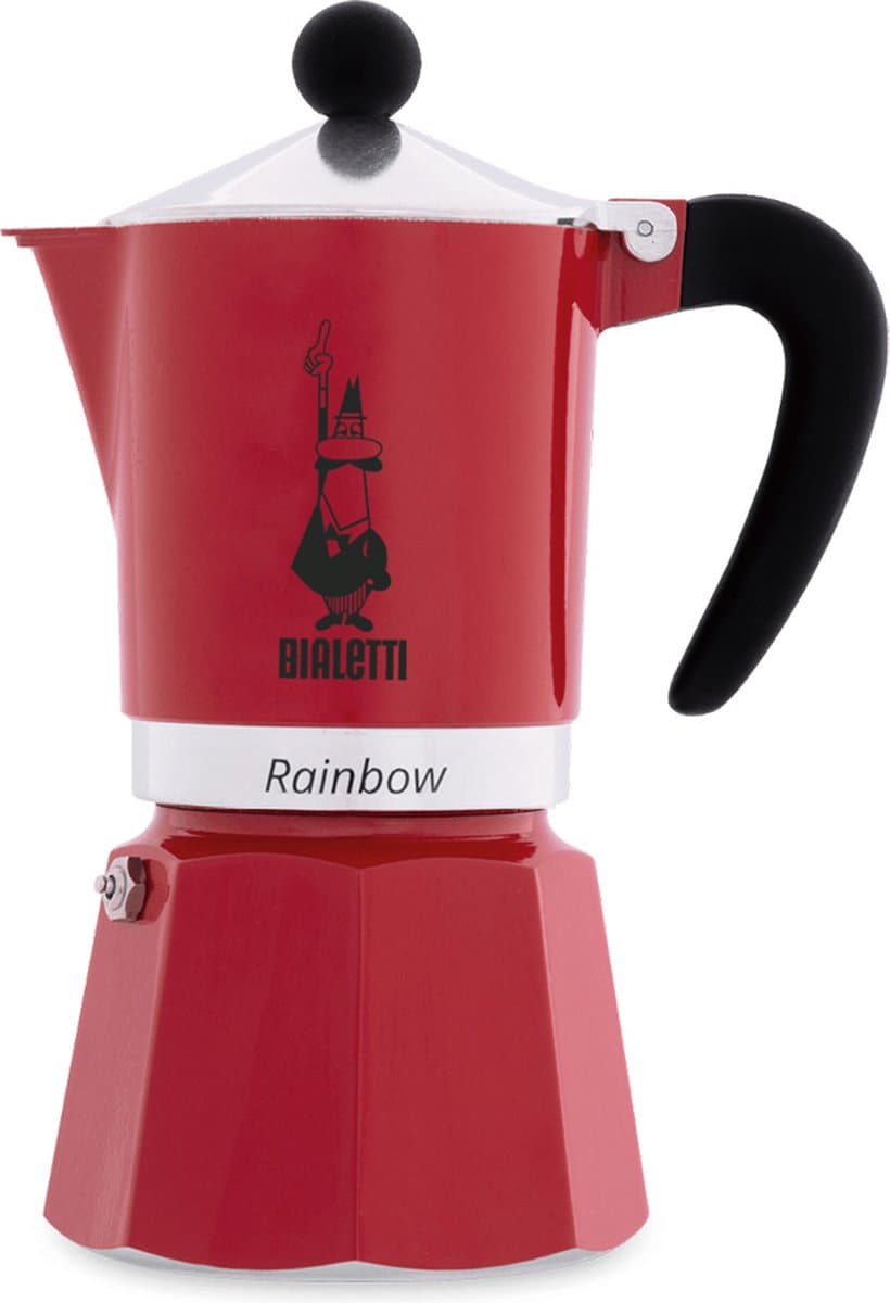 Bialetti Rainbow Rood Percolator 300ml – 6 kops — afbeelding 1