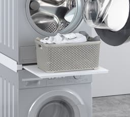 Tussenstuk wasmachine droger stapelkit - wasmachine droger op elkaar - uitschuifbare werkblad — thumbnail 6