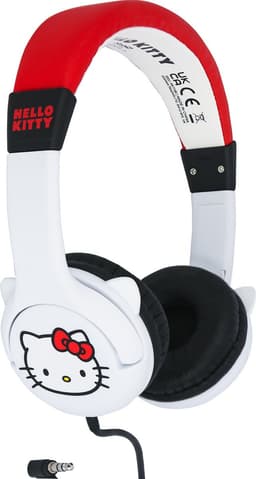 Hello Kitty - kinderkoptelefoon met volumebegrenzing - verstelbaar - comfortabel (rood/wit) — thumbnail 1