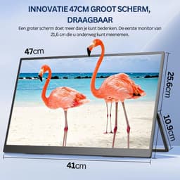 Uperfect Portable Monitor – Draagbare Monitor 18,5 Inch - 1920 x 1080p - Perfect voor Gaming — thumbnail 3